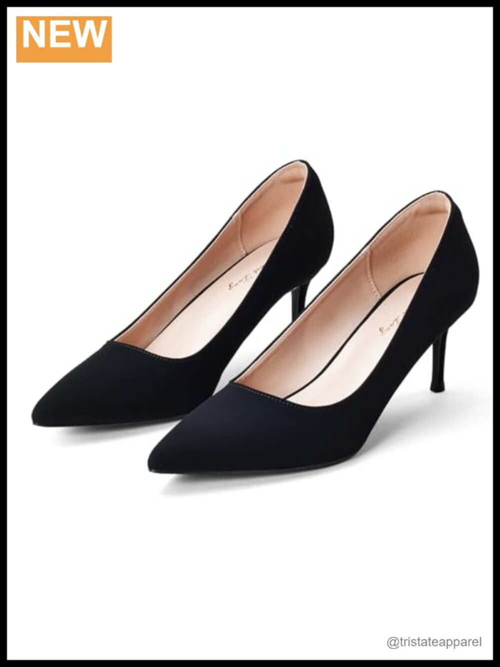Kitten Heel Low Pumps Pointed Toe Cushioned Office Party Shoes